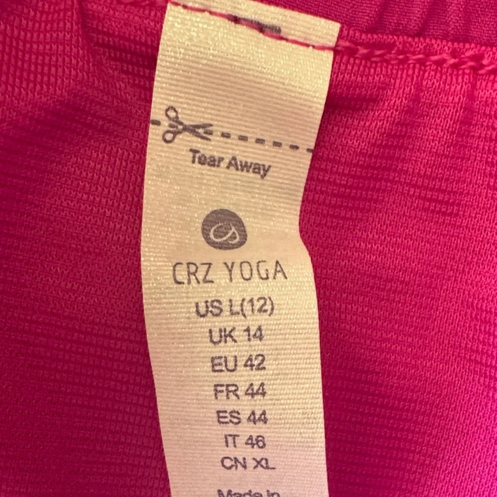 CRZ YOGA Vibrant Pink Athletic Shorts L/12